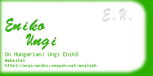 eniko ungi business card